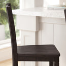 Verity Set of Two Classic Wooden Ladderback Bar Height Barstools with Solid Wood Seats