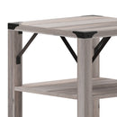Green River Modern Farmhouse Engineered Wood End Table with Two Tiered Shelving and Powder Coated Steel Accents