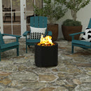 Aries 19.5" Portable Finished Steel Smokeless Wood Burning Outdoor Firepit with Waterproof Cover
