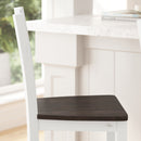 Imelda Set of Two Solid Wood Modern Farmhouse Bar Height Dining Stool