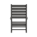 Fielder Contemporary Rocking Chair, All-Weather HDPE Indoor/Outdoor Rocker in Gray