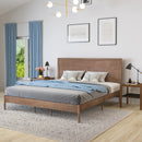 Ketner Solid Wood Platform Bed with Wooden Slats and Headboard, No Box Spring Needed