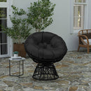 Foley Papasan Style Woven Wicker Swivel Patio Chair with Removable All-Weather Cushion