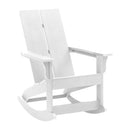 Wellington 3 Piece Patio Furniture Set Includes All-Weather UV Treated Adirondack Rocking Chairs and Side Table