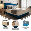 Vienna 14" Premium Comfort Euro Top Hybrid Pocket Spring and Memory Foam Mattress in a Box with Reinforced Edge Support