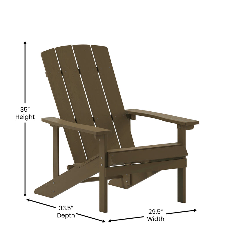 Set of 2 Riviera Adirondack Patio Chairs With Vertical Lattice Back And Weather Resistant Frame