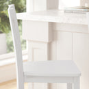 Verity Set of Two Classic Wooden Ladderback Bar Height Barstools with Solid Wood Seats