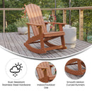Atlantic All-Weather Polyresin Adirondack Rocking Chair with Vertical Slats