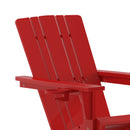 Ridley Adirondack Rocking Chair with Cup Holder, Weather Resistant HDPE Adirondack Rocking Chair