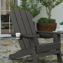 Nassau Adirondack Chair with Cup Holder, Weather Resistant HDPE Adirondack Chair, Set of 2
