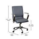 Artemis Mid-Back Home Office Chair with Armrests, Height Adjustable Swivel Seat