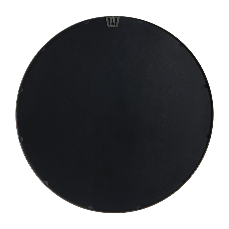 Monaco Round Deep Frame Accent Mirror Round Metal Framed Wall Mount Mirror