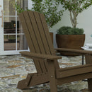 Set of 2 Riviera Poly Resin Folding Adirondack Lounge Chair - All-Weather Indoor/Outdoor Patio Chair