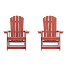 Set of 2 Atlantic All-Weather Polyresin Adirondack Rocking Chair with Vertical Slats
