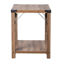 Green River Modern Farmhouse Engineered Wood End Table and Powder Coated Steel Accents