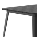 Dryden Indoor/Outdoor Dining Table, 31.5" Square All Weather Poly Resin Top with Steel Base