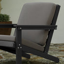 Riviera All-Weather Poly Resin Wood Adirondack Style Deep Seat Patio Club Chair with Cushions