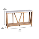 Erikson Modern Farmhouse Engineered Wood Sofa Table with Wood Bracing and Lower Shelf