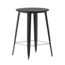 Dryden Indoor/Outdoor Bar Top Table, 30" Round All Weather Poly Resin Top with Steel base