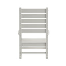 Fielder Contemporary Rocking Chair, All-Weather HDPE Indoor/Outdoor Rocker in White