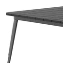 Dryden Indoor/Outdoor Dining Table with Umbrella Hole, 36" Square All Weather Poly Resin Top and Steel Base