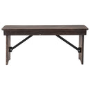 Tinsley 40" x 12" Solid Pine Folding Farmhouse Style Bench