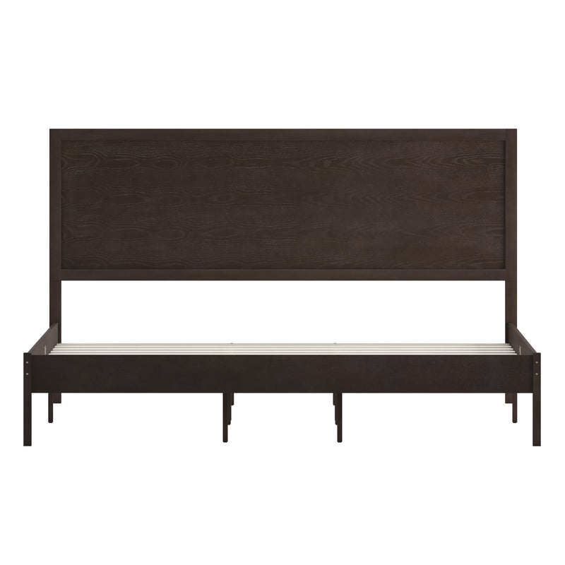 Ketner Solid Wood Platform Bed with Wooden Slats and Headboard, No Box Spring Needed