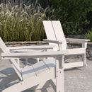 Wellington 3 Piece Patio Furniture Set Includes All-Weather UV Treated Adirondack Rocking Chairs and Side Table