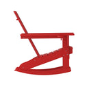 Ridley Adirondack Rocking Chair with Cup Holder, Weather Resistant HDPE Adirondack Rocking Chair