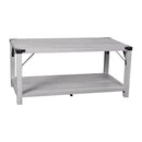 Green River Modern Farmhouse Engineered Wood Coffee Table and Powder Coated Steel Accents