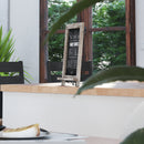 Magda Set of 10 Wall Mount or Tabletop Magnetic Chalkboards with Folding Metal Legs in Weathered,  9.5" x 14"