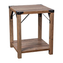 Green River Modern Farmhouse Engineered Wood End Table and Powder Coated Steel Accents