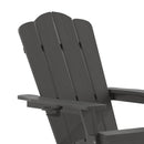 Nassau Adirondack Chair with Cup Holder, Weather Resistant HDPE Adirondack Chair, Set of 2