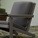 Riviera All-Weather Poly Resin Wood Adirondack Style Deep Seat Patio Club Chair with Cushions