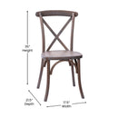 Bardstown X-Back Bistro Style Wooden High Back Dining Chair