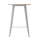 Dryden Indoor/Outdoor Bar Top Table, 30" Round All Weather Poly Resin Top with Steel base