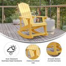 Set of 2 Atlantic All-Weather Polyresin Adirondack Rocking Chair with Vertical Slats