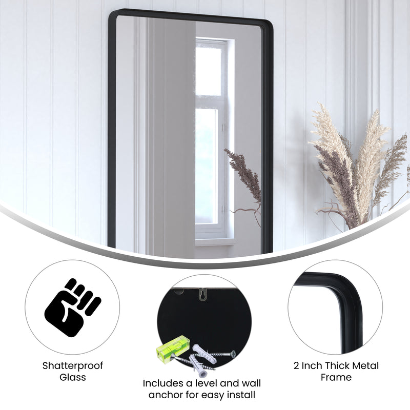 Jinny Metal Deep Set Wall Mirror