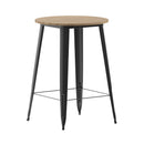 Dryden Indoor/Outdoor Bar Top Table, 30" Round All Weather Poly Resin Top with Steel base