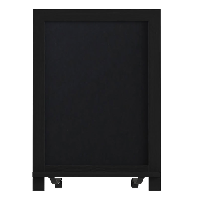 Magda Set of 10 Wall Mount or Tabletop Magnetic Chalkboards with Folding Metal Legs in Black, 12" x 17"
