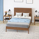 Somerset Solid Wood Platform Bed with Wooden Slats and Headboard, No Box Spring Needed