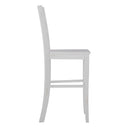 Verity Set of Two Classic Wooden Ladderback Bar Height Barstools with Solid Wood Seats