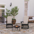 Atlantic All-Weather Polyresin Adirondack Rocking Chair with Vertical Slats and Weather Resistant Cushions