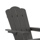 Nassau Adirondack Chair with Cup Holder and Pull Out Ottoman, All-Weather HDPE Indoor/Outdoor Lounge Chair, Set of 2