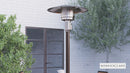 Bronze Finished Stainless Steel 7.5' Tall 40,000 BTU Outdoor Propane Patio Heater with Wheels