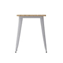 Dryden Indoor/Outdoor Dining Table, 23.75" Square All Weather Poly Resin Top with Steel Base