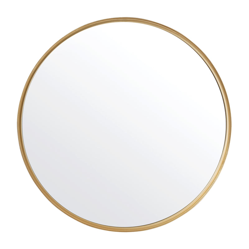 Monaco Round Deep Frame Accent Mirror Round Metal Framed Wall Mount Mirror