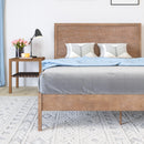 Ketner Solid Wood Platform Bed with Wooden Slats and Headboard, No Box Spring Needed