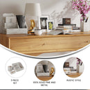 Ceely 3 Piece Wooden Desk Organizer Set for Desktop, Countertop, or Vanity in Whitewashed