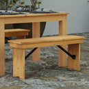 Tinsley 40" x 12" Solid Pine Folding Farmhouse Style Bench